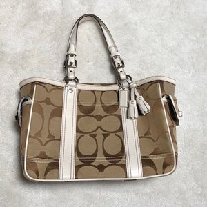 Authentic signature Coach tote handbag